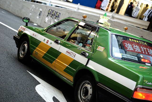 Taxi in Tokyo. Photo courtesy of Waito (CC license).