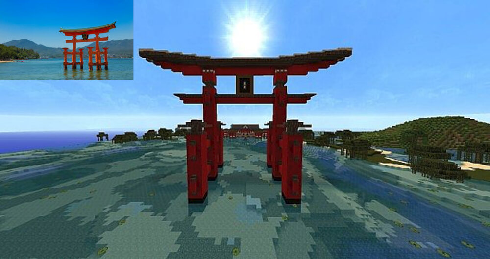 Minecraft japanese temple,77548 tokyo from the inside